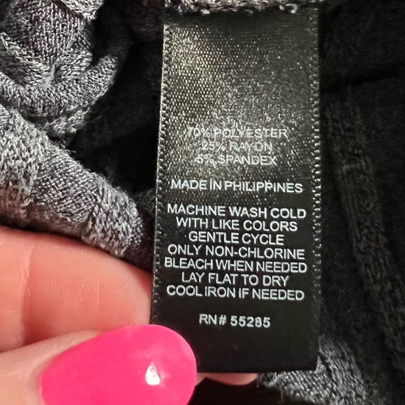 HEATHER GRAY EXPRESS OFF THE SHOULDER SHORT SLEEVE RIBBED MINI DRESS SIZE XS - Picture 4 of 6